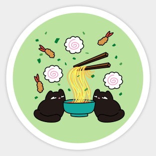 Cat Ramen (two) Sticker